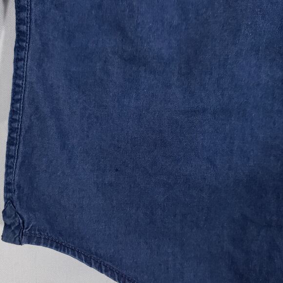 Louis Phillipe Tailored Fit Shirt Mens Medium Blue Long Sleeve Preppy Button Up - Picture 16 of 16